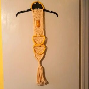 Vintage Macrame Towel Holder